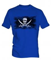 Pirate Distressed Flag Mens T-Shirt