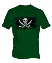 Pirate Distressed Flag Mens T-Shirt