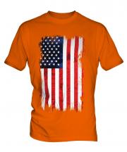 Stars And Stripes Grunge Flag Mens T-Shirt