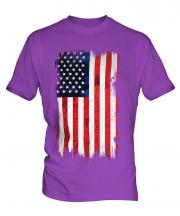 Stars And Stripes Grunge Flag Mens T-Shirt