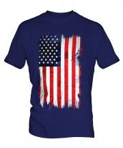 Stars And Stripes Grunge Flag Mens T-Shirt