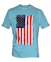 Stars And Stripes Grunge Flag Mens T-Shirt