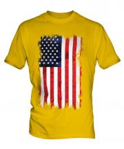 Stars And Stripes Grunge Flag Mens T-Shirt