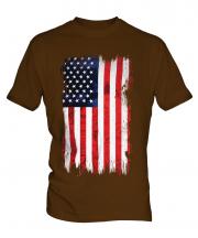 Stars And Stripes Grunge Flag Mens T-Shirt
