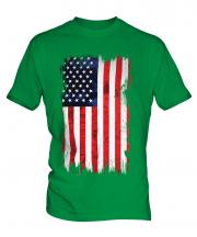 Stars And Stripes Grunge Flag Mens T-Shirt