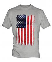 Stars And Stripes Grunge Flag Mens T-Shirt