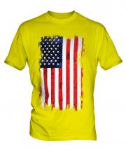 Stars And Stripes Grunge Flag Mens T-Shirt