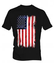 Stars And Stripes Grunge Flag Mens T-Shirt
