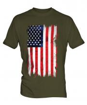 Stars And Stripes Grunge Flag Mens T-Shirt