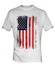 Stars And Stripes Grunge Flag Mens T-Shirt