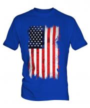 Stars And Stripes Grunge Flag Mens T-Shirt