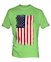Stars And Stripes Grunge Flag Mens T-Shirt