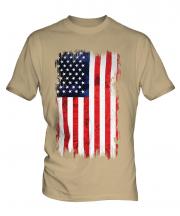 Stars And Stripes Grunge Flag Mens T-Shirt