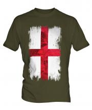 England St George Grunge Flag Mens T-Shirt