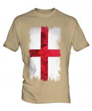 England St George Grunge Flag Mens T-Shirt