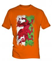 Wales Grunge Flag Mens T-Shirt