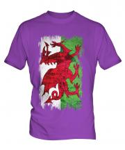 Wales Grunge Flag Mens T-Shirt