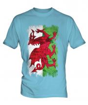 Wales Grunge Flag Mens T-Shirt