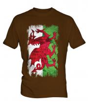 Wales Grunge Flag Mens T-Shirt