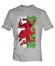 Wales Grunge Flag Mens T-Shirt