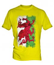 Wales Grunge Flag Mens T-Shirt