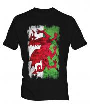 Wales Grunge Flag Mens T-Shirt