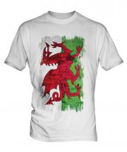 Wales Grunge Flag Mens T-Shirt