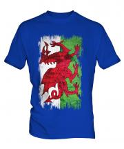 Wales Grunge Flag Mens T-Shirt