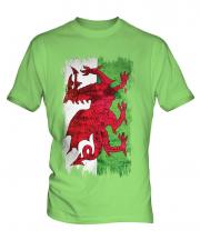 Wales Grunge Flag Mens T-Shirt