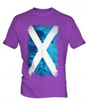 Scotland Grunge Flag Mens T-Shirt