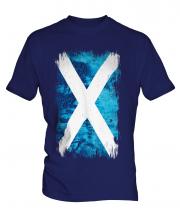 Scotland Grunge Flag Mens T-Shirt