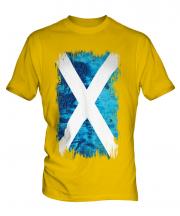 Scotland Grunge Flag Mens T-Shirt