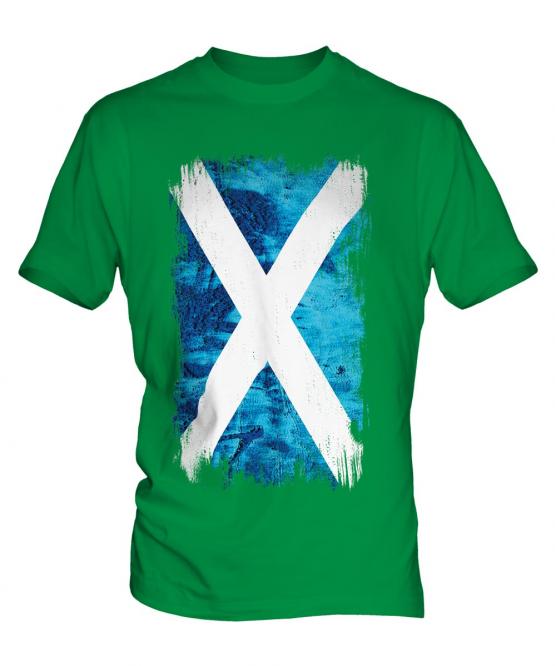 Scotland Grunge Flag Mens T-Shirt