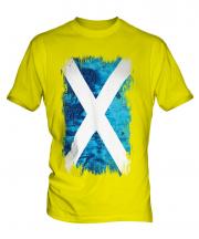 Scotland Grunge Flag Mens T-Shirt