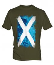 Scotland Grunge Flag Mens T-Shirt