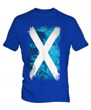Scotland Grunge Flag Mens T-Shirt