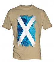 Scotland Grunge Flag Mens T-Shirt