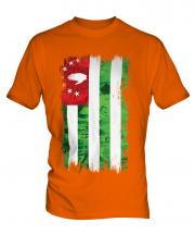Abkhazia Grunge Flag Mens T-Shirt