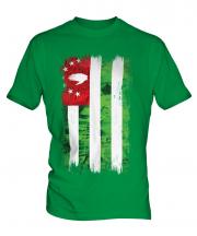 Abkhazia Grunge Flag Mens T-Shirt