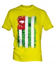 Abkhazia Grunge Flag Mens T-Shirt
