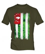 Abkhazia Grunge Flag Mens T-Shirt