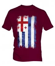 Ajaria Grunge Flag Mens T-Shirt
