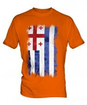 Ajaria Grunge Flag Mens T-Shirt