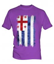 Ajaria Grunge Flag Mens T-Shirt