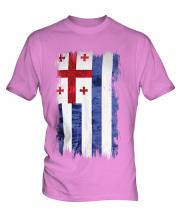 Ajaria Grunge Flag Mens T-Shirt