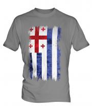 Ajaria Grunge Flag Mens T-Shirt