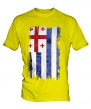 Ajaria Grunge Flag Mens T-Shirt