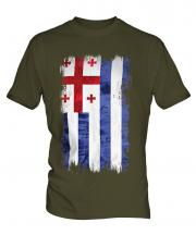 Ajaria Grunge Flag Mens T-Shirt