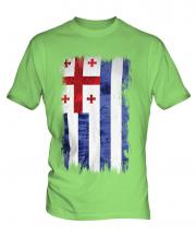 Ajaria Grunge Flag Mens T-Shirt