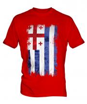 Ajaria Grunge Flag Mens T-Shirt